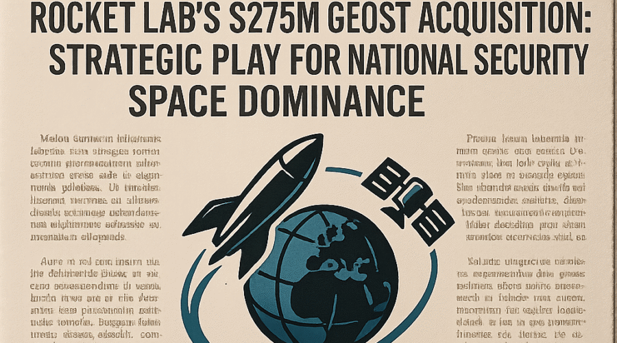 Rocket Lab's $275M Geost Acquisition: Strategic Play for National Security Space Dominance