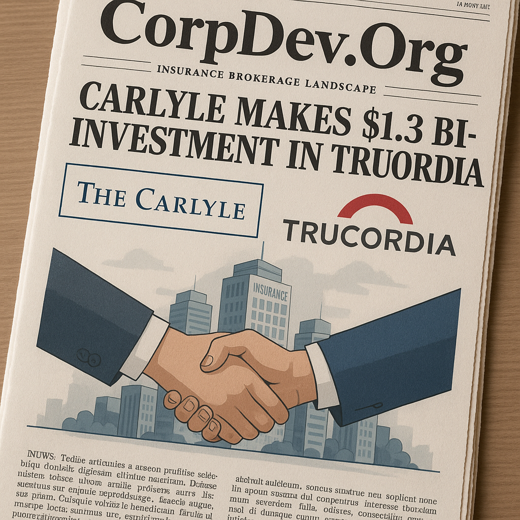 Carlyle's $1.3 Billion Strategic Investment in Trucordia Reshapes Insurance Brokerage Landscape