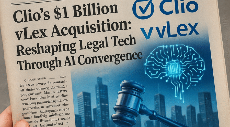 Clio's $1 Billion vLex Acquisition: Reshaping Legal Tech Through AI Convergence