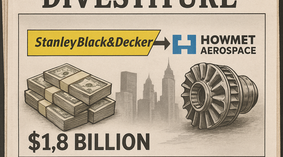 Stanley Black & Decker Divests Aerospace Unit to Howmet for $1.8 Billion Amid Portfolio Refocus