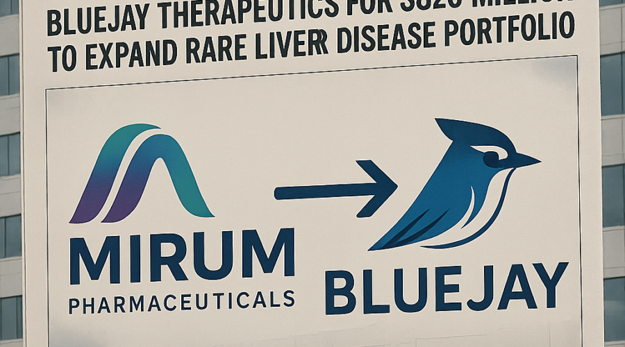 Mirum Pharmaceuticals Expands Rare Liver Disease Portfolio with $820 Million Bluejay Therapeutics Acquisition