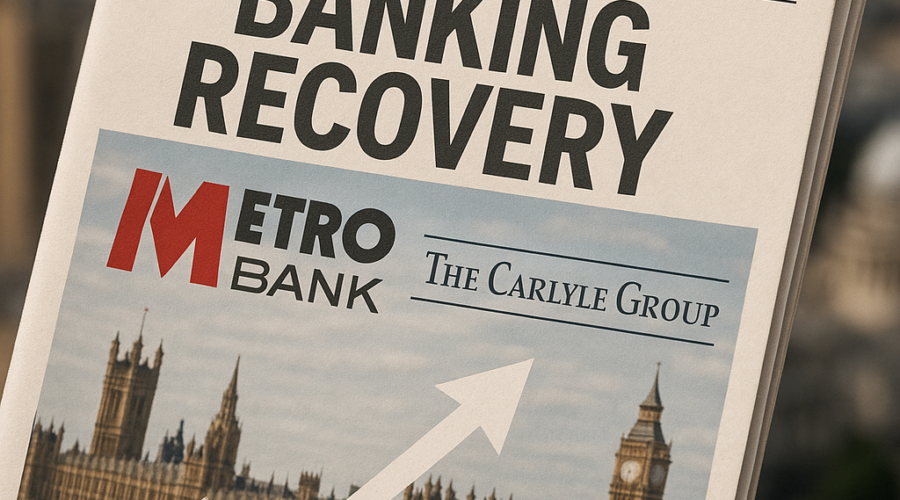 Britain's Mid-Sized Metro Bank Attracts Carlyle Bid Approach: Private Equity Targets UK Banking Recovery