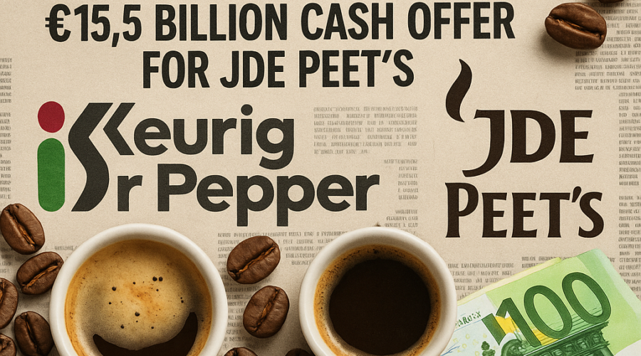 Keurig Dr Pepper Launches €15.5 Billion Cash Offer for JDE Peet's, Eyes Global Coffee Dominance