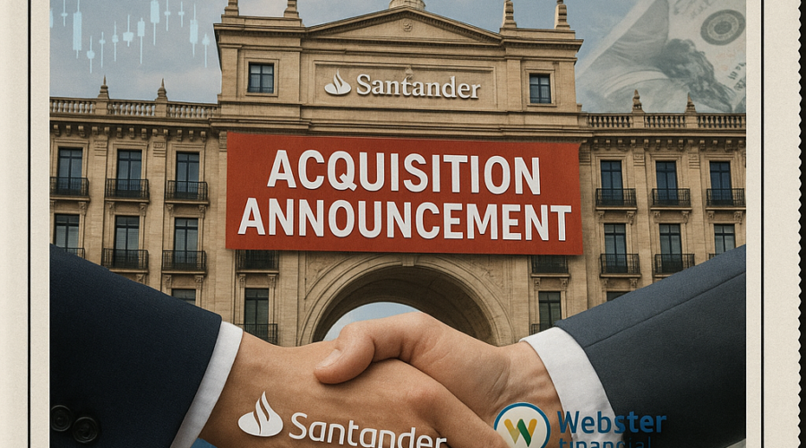 Banco Santander to Acquire Webster Financial in $12.2 Billion Cash-and-Stock Deal