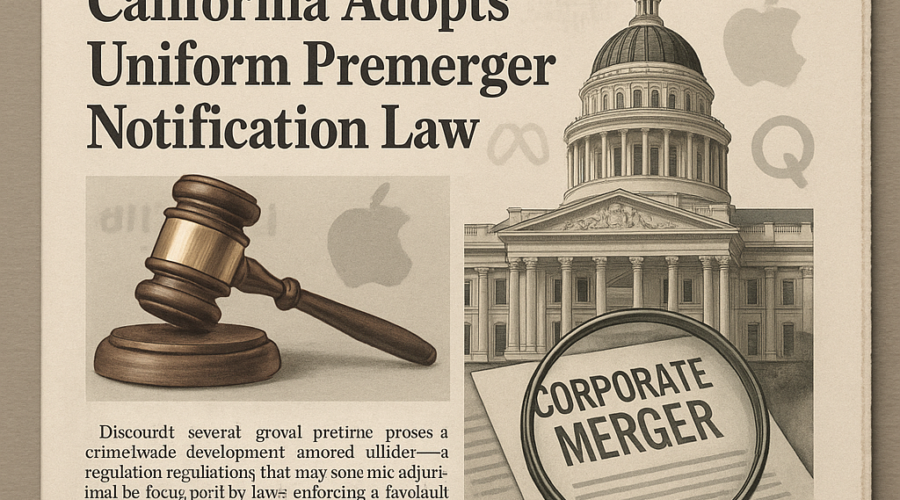 California Adopts Uniform Premerger Notification Law, Forcing Dealmakers to Navigate New State-Level Antitrust Scrutiny