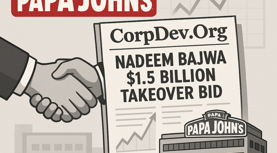Papa John’s Shares Jump as Largest Franchisee Nadeem Bajwa Joins $1.5 Billion Takeover Bid