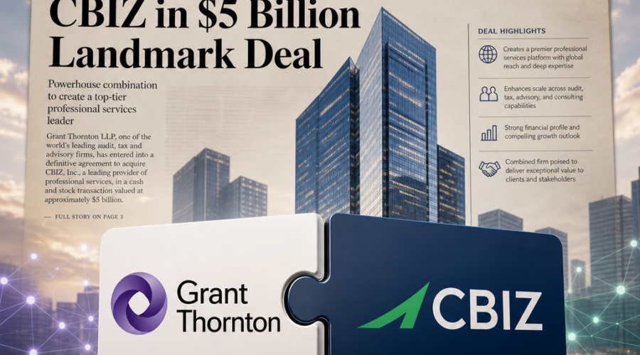 Grant Thornton to Acquire CBIZ in $5 Billion Landmark Deal Supported by New Mountain Capital