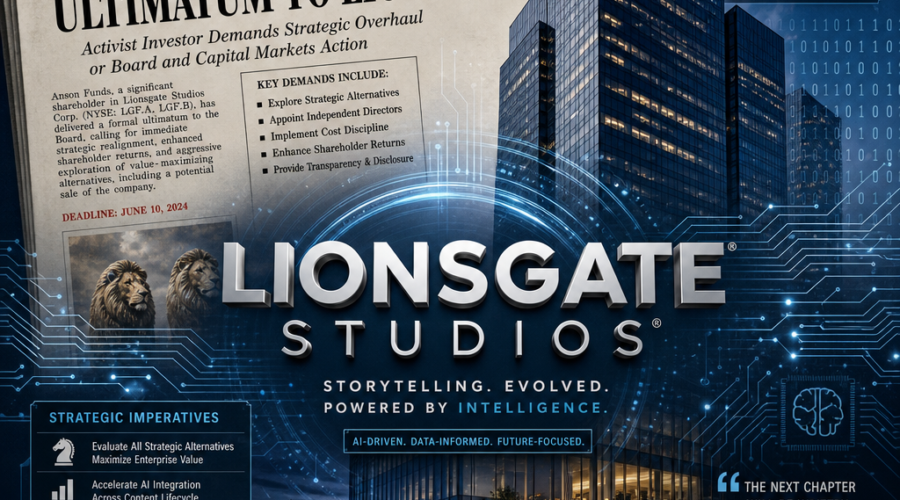 Lionsgate Studios Under Fire: Activist Anson Funds Issues 'AI Pivot or Sell' Ultimatum