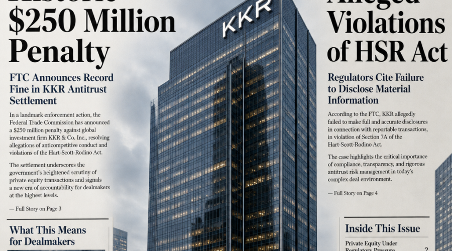 KKR Agrees to Historic $250 Million Penalty for Alleged Violations of HSR Act