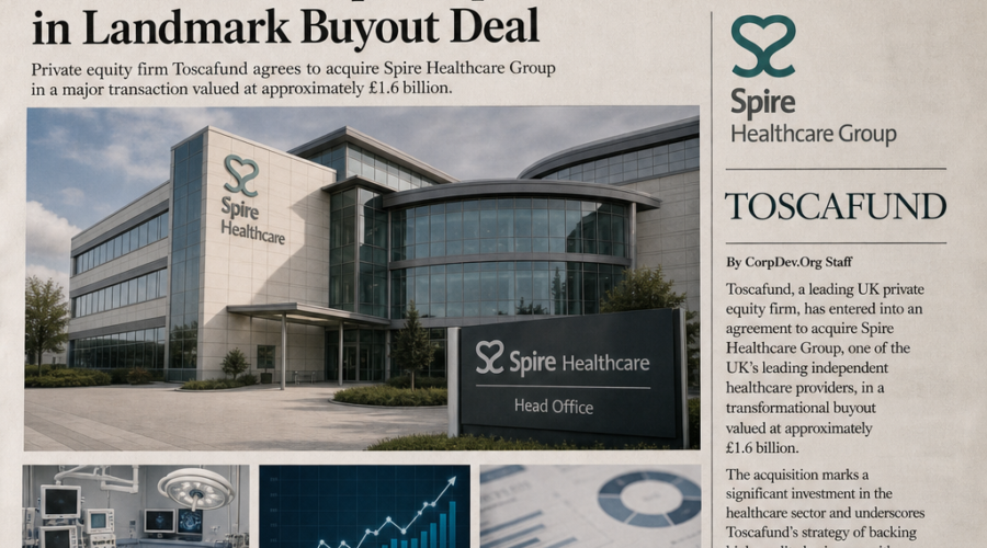 UK Private Hospital Giant Spire Agrees to £1.03 Billion Buyout Led by Toscafund