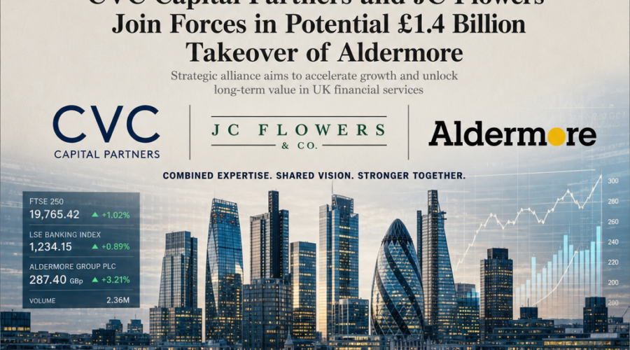 CVC and JC Flowers Team Up on Potential £1.4 Billion Aldermore Takeover