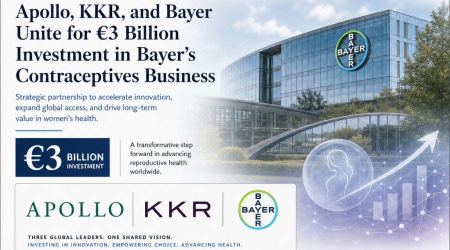Apollo and KKR Complete €3 Billion Structured Equity Investment in Bayer Contraceptives Unit