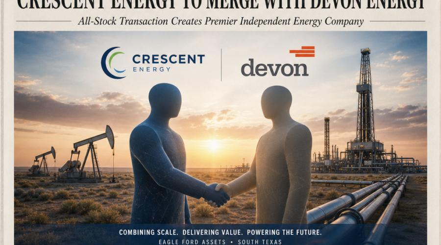 Crescent Energy Acquires Devon Energy Eagle Ford Assets in South Texas Consolidation