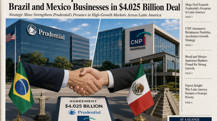 Prudential Financial Sells Brazilian and Mexican Insurance Units to CNP Assurances for $4.025 Billion
